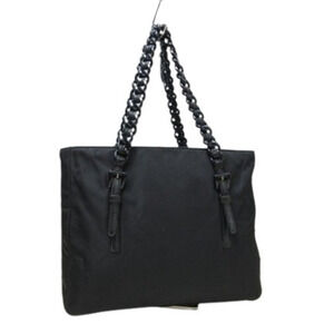 PRADA Black Leather Shoulder Bag